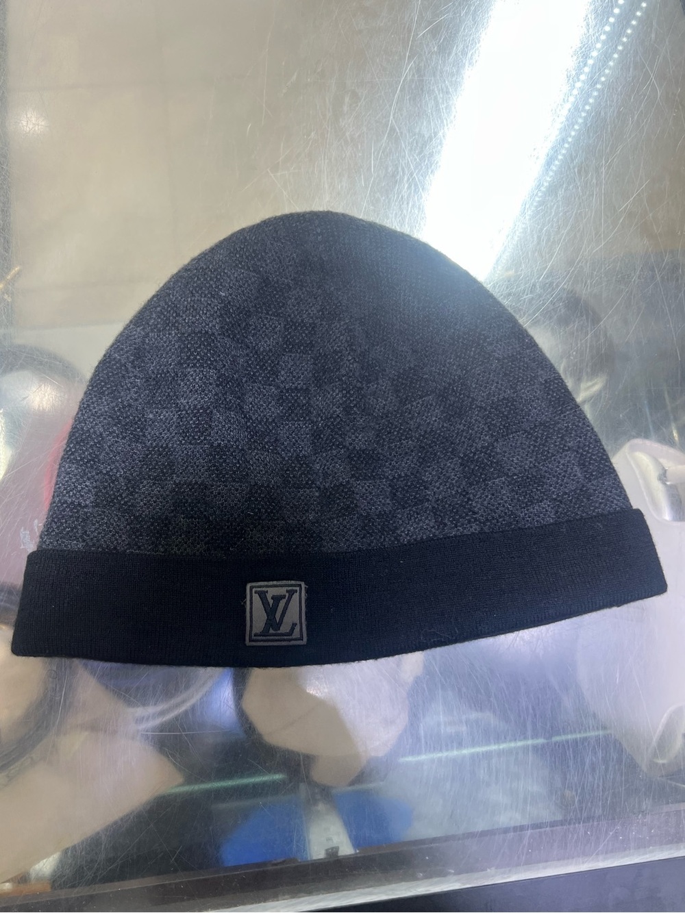 Louis Vuitton Graphite Damier Wool Beanie